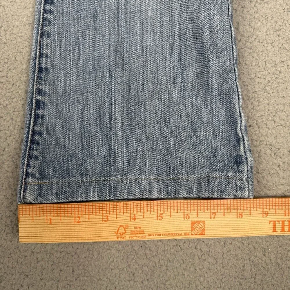 VTG Abercrombie & Fitch Jeans Womens 4 Light Blue Bootcut Flare Low Rise Y2K